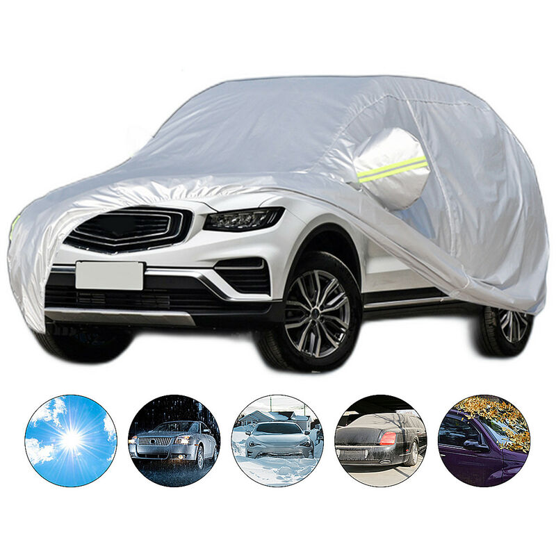 

Cubierta Universal UV Impermeable, Funda de Coche, Protección contra Viento, Tira Reflectante, Cinta (4,65 mx 1,9 mx 1,68 m)