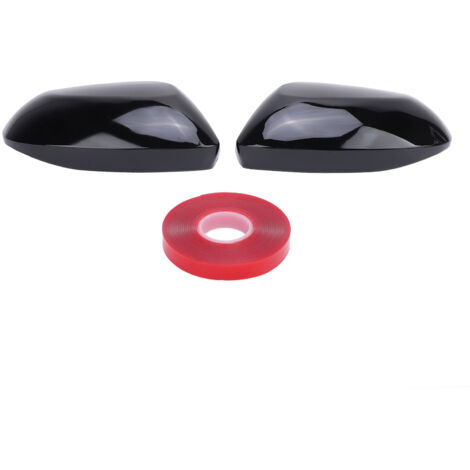 Cubiertas de espejo de ABS negro, 1 par de tapas protectoras y elegantes para vehículos.
