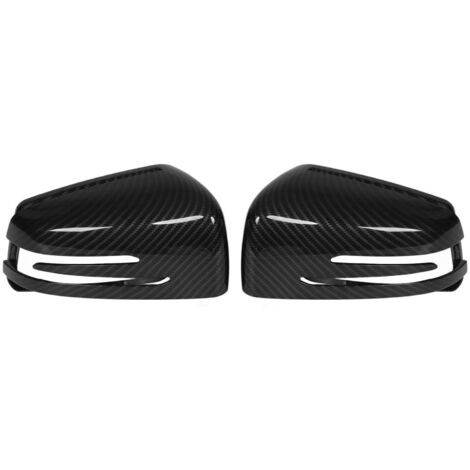 Cubiertas de espejos retrovisores de 2 piezas para Mercedes-Benz W176 W246 W204 W212 W221, fabricadas en fibra de carbono ABS.