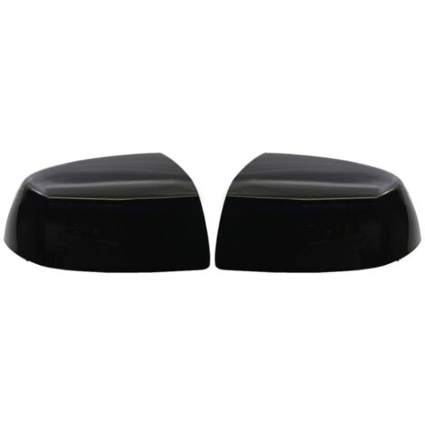 Cubiertas de espejos retrovisores exteriores de color negro brillante de repuesto para Ford Focus 05-07 (sin intermitentes), izquierda y derecha (par).