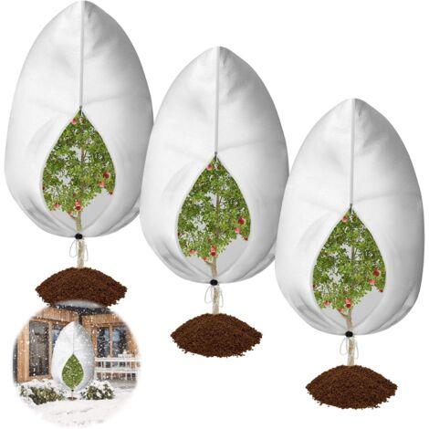 cubiertas de invierno para plantas, vela de invierno, 120 x 80 cm, reutilizables, con cordón, para olivos y palmeras.