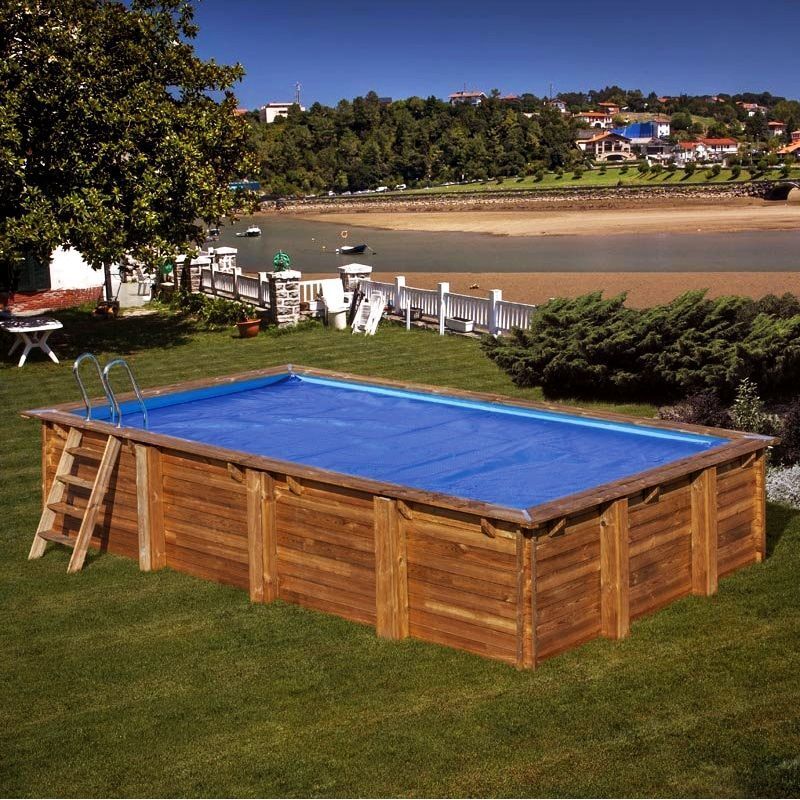 Cubiertas De Verano Para Piscinas De Madera Sunbay Rectangular Mango 565X268 Cm Cvkpbrc620