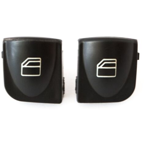 Cubiertas para botones de interruptores de ventana Mercedes W203 Clase C 00-06 en el panel izquierdo (juego de 2 piezas)