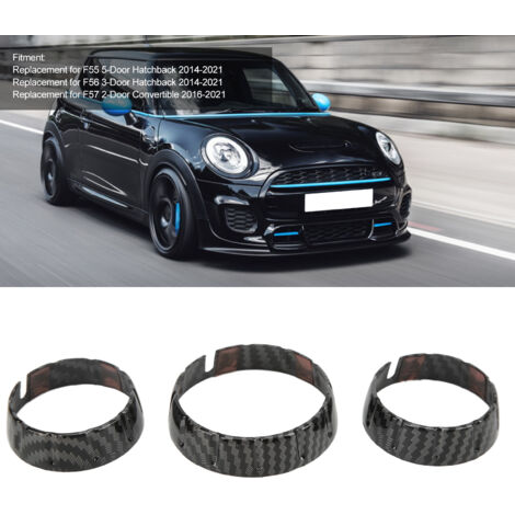 Cubiertas para perillas de aire acondicionado estilo fibra de carbono - 3 piezas - F55 F56 F57 (2014-2021)