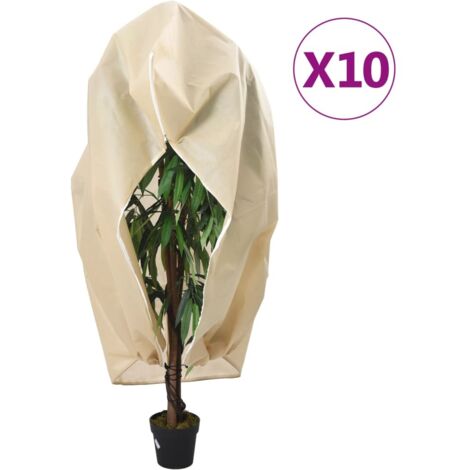 Cubiertas para plantas con cremallera 10 uds 70 g/m² 3,14x2,5 m