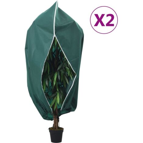Cubiertas para plantas con cremallera 2 uds 70 g/m² 2,36x2 m