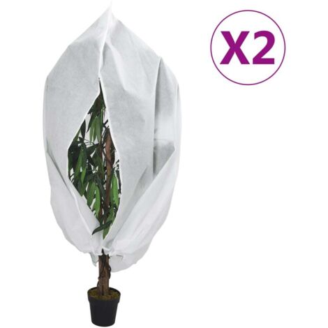 Cubiertas para plantas con cremallera 2 uds 70 g/m² 3,14x2,5 m