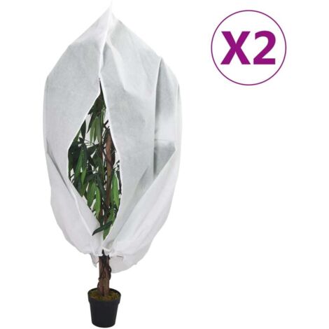 Cubiertas para plantas con cremallera 2 uds 70 g/m² 3,93x3,5 m