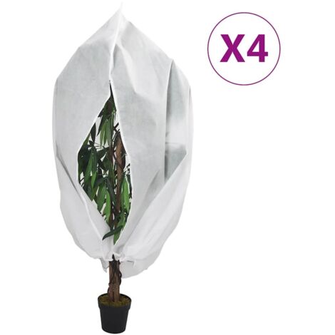Cubiertas para plantas con cremallera 4 uds 70 g/m² 3,14x2,5 m
