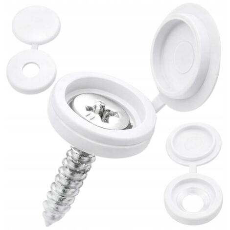 Cubiertas para tornillos 100 piezas blanco (400)