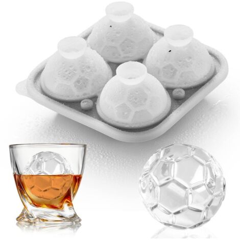 Cubitos de hielo de silicona con formas divertidas de baloncesto, regalos originales de baloncesto, moldes redondos de 5,6 cm (2,2 pulgadas) para manualidades, ideales para el día del partido, whisky,