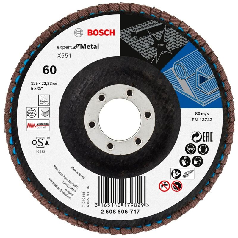 40 dischi abrasivi X551 Expert for Metal + Beanie Set (per metallo, acciaio, ghisa, diametro di 125 mm, grana 40/60/80, M14, accessori professionali