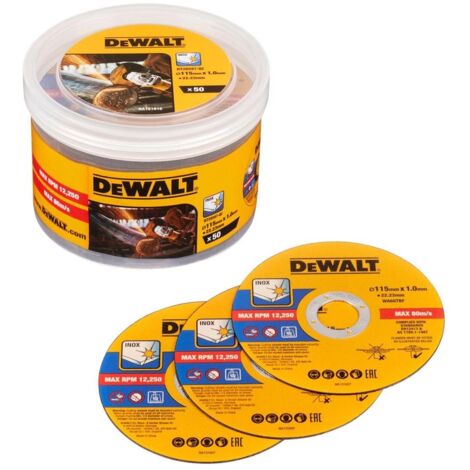 Cubo 50 dischi DeWALT Inox DT20597-QZ 115mm x 1mm