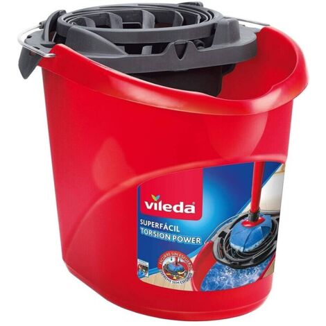 Cubo Agua 10L. Escurridor Automatico Vileda Rojo Superfácil