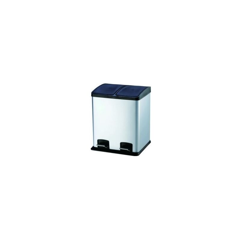 

Vivahogar - Cubo Basura Reciclaje 24Lt 40X39X47Cm C/Pedal 2 Compartimentos Inox