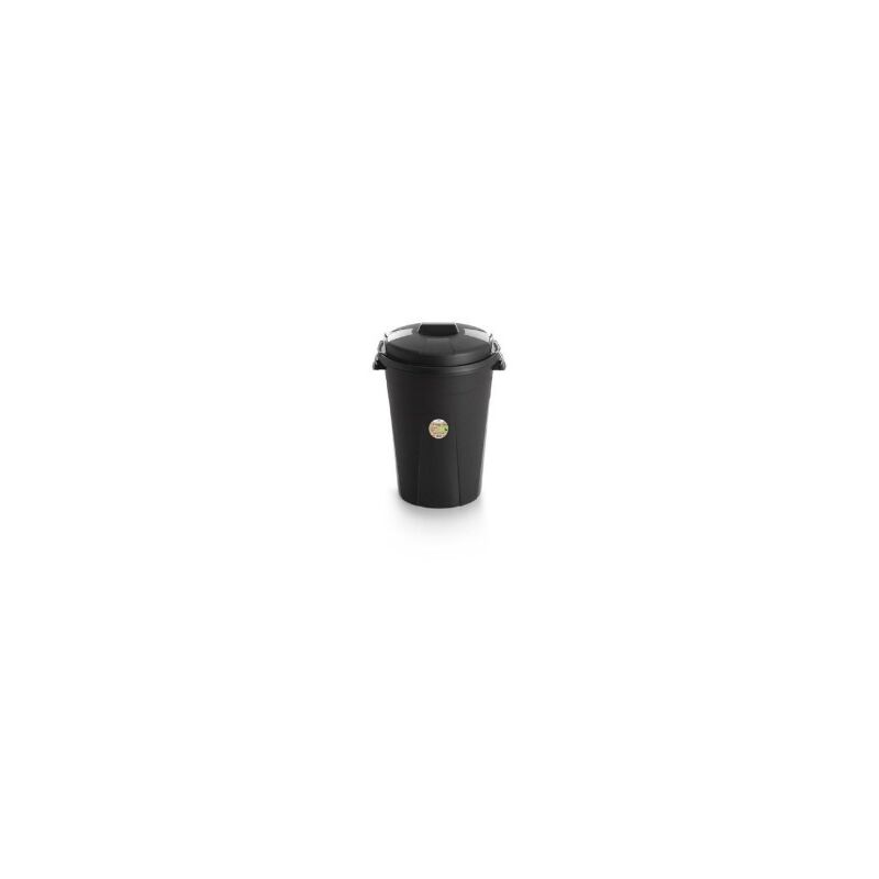 

Dech - Cubo basura 100 l + tapa negro