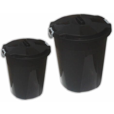 CUBO BASURA 50 L + TAPA NEGRO