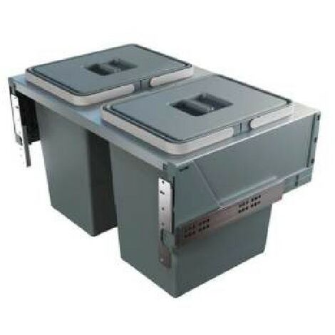 ⇒ Comprar Cubo basura reciclaje con pedal 2 compartimentos 30+