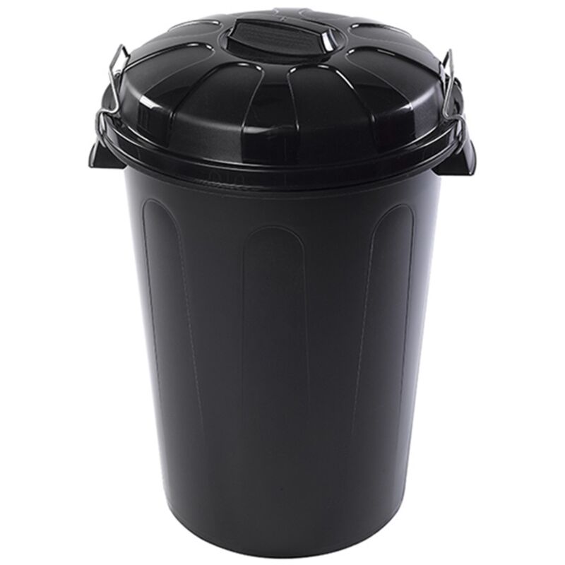

Cubo basura con tapa 100l negro