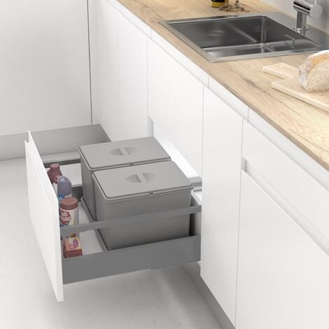 Cubo Basura Ecologico M40 38754314  - Cubo basura ecológico de 1 compartimento para interior de cajón