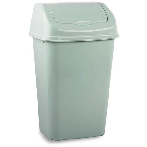 Cubo basura papelera basculante plastico 9 Litros Verde claro