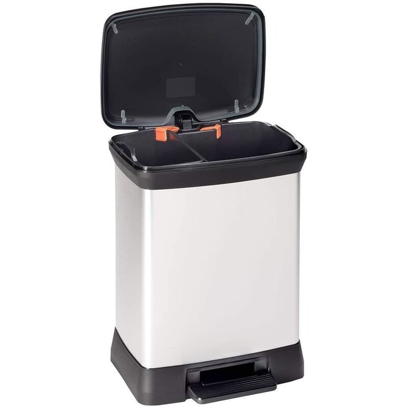 

Cubo basura metal pedal Duo 10+18 Lt - Curver