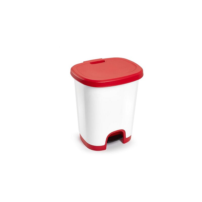 

Cubo basura plastico apertura pedal 27 Litros Rojo