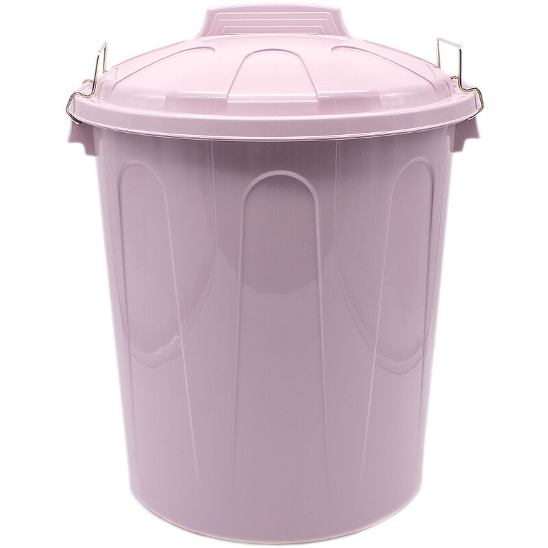 

Oemp - Cubo basura plastico comunidad con tapa 21 Litros Rosa claro