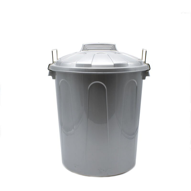 

Cubo basura plastico comunidad con tapa 51 Litros Gris