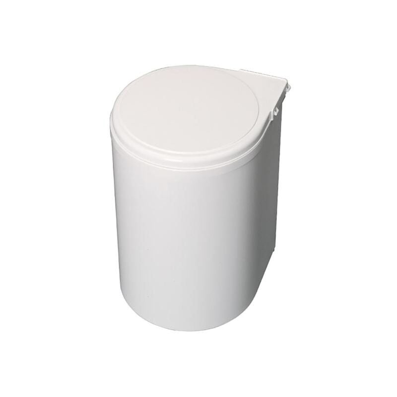 

Emuca - Contenedor de reciclaje, 13 L, fijación puerta, apertura tapa automatica, Plástico, Blanco