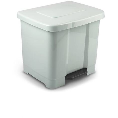 Cubo basura reciclaje plastico apertura pedal 35 Litros Verde claro