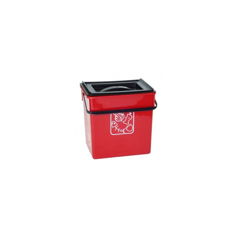 

Plasticos Helguefer - Cubo basura Reciclar rojo 28x20,5x27 cm.C/Asa y tapa 12l.