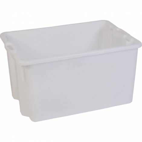 CUBO CERRADO APILABLE 65 L BLANCO