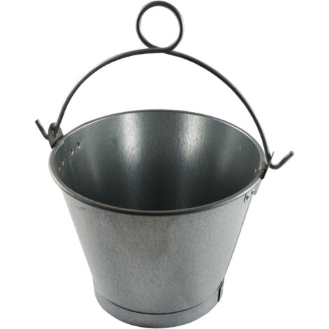 CUBO CHAPA GALVANIZADO ASA ANILLA 30 CM 10 L