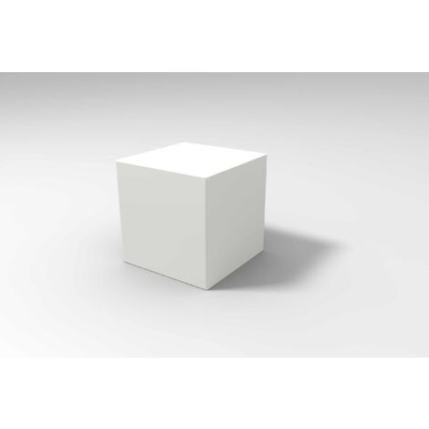 Cubo colorato resina per interno ed esterno cm 25x25x25 colore fragola. Lavabile e resistente. Made in Italy