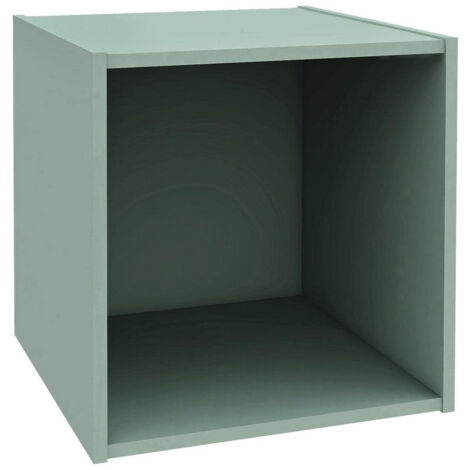 Cubo Composite  35x35x35 cm in Compensato  Verde Salvia