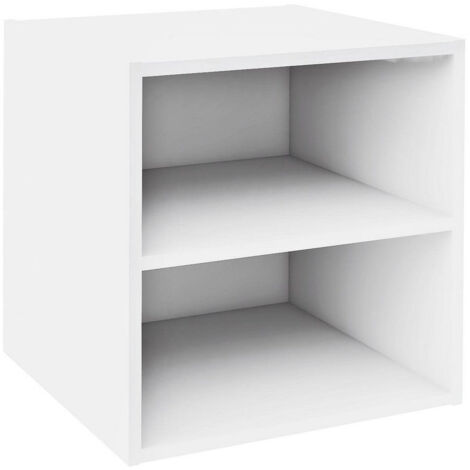 Cubo Composite con Mensola 35x35x35 cm in Compensato  Bianco