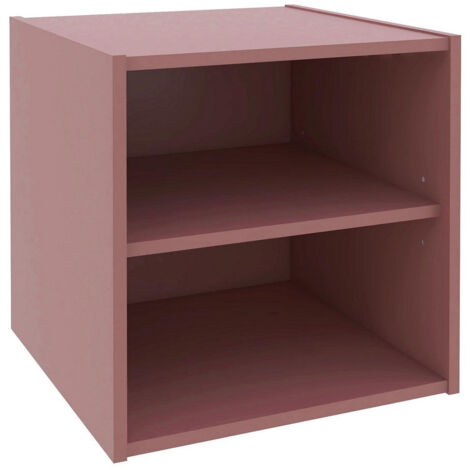 Cubo Composite con Mensola 35x35x35 cm in Compensato  Mattone