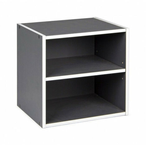 Cubo con Mensola Composite in Legno Grigio