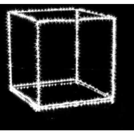 Cubo con microled blanco 55 x 55 cm 510 microled