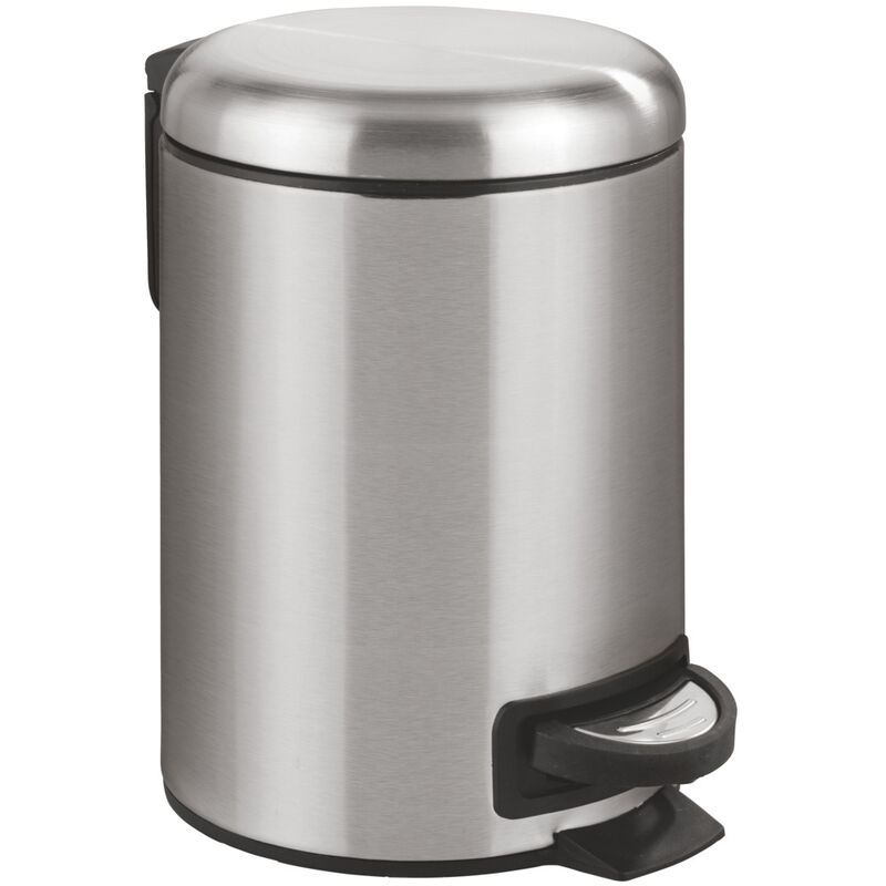 

Cubo de basura con pedal cosméticass Leman Easy Close acero fino 3 L - Wenko