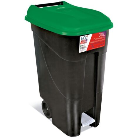 CUBO CON PEDAL ECO  80L. VERDE