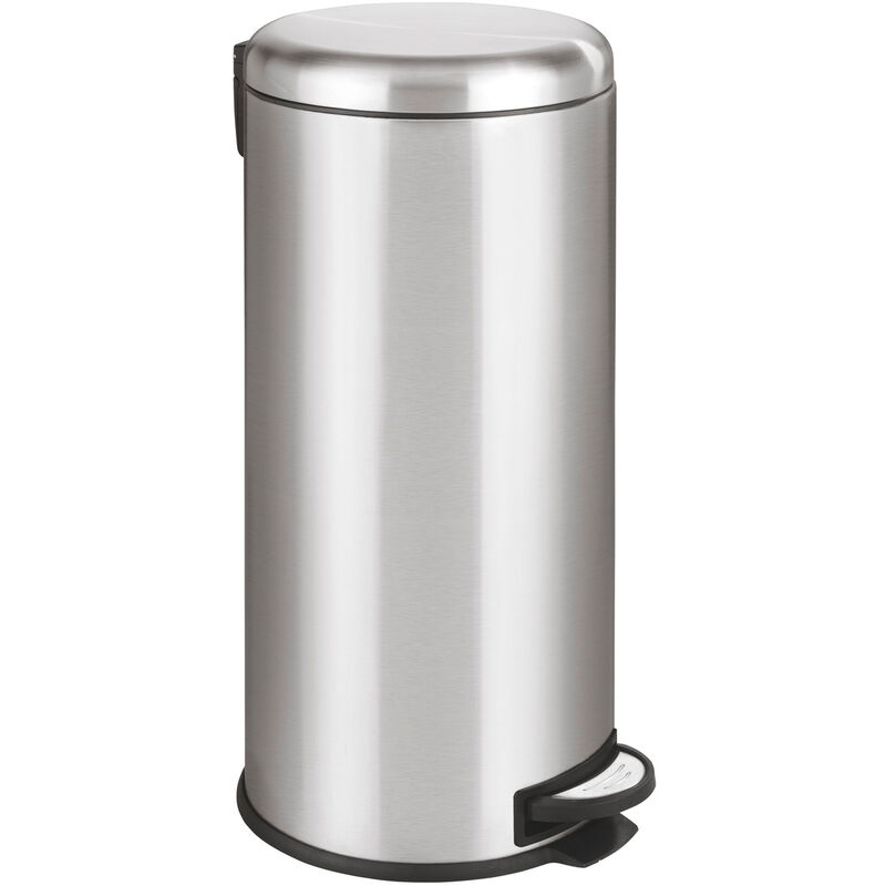 

Cubo de basura con pedal papelera cosméticas Leman acero fino Easy Close - Wenko