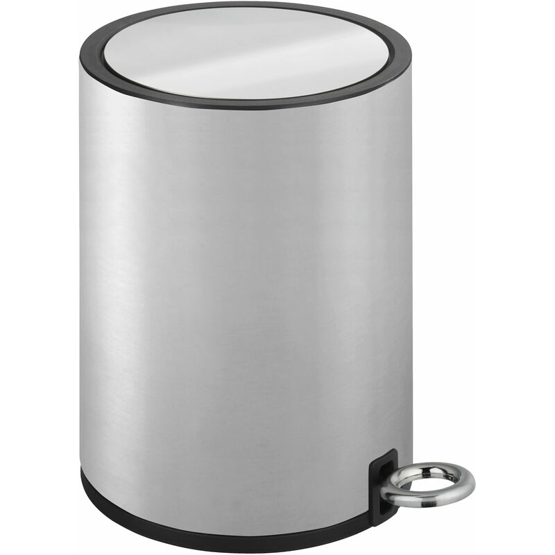 

Cubo de basura con pedal papelera cosméticas cocina Monza acero fino 3 L - Wenko