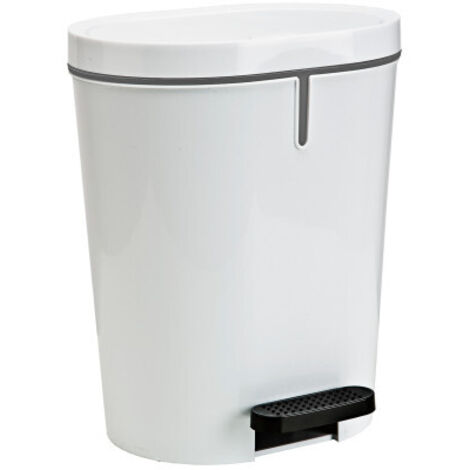 Cubo con pedal PEDALBIN OVAL de 25 litros 24200 DENOX- FAMESA  Blanco