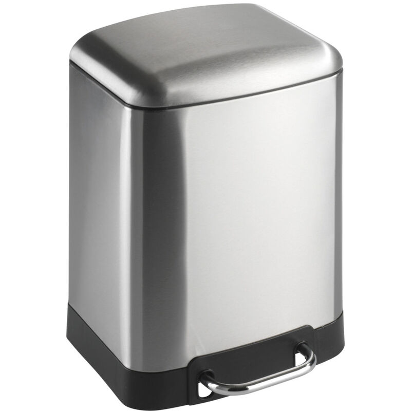 

Cubo de basura con pedal papelera cosméticas cocina Studio acero inox 6 L - Wenko