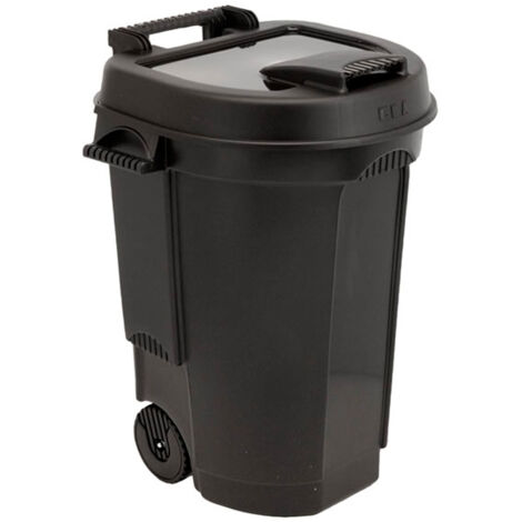 CUBO CON RUEDAS 110 L NEGRO