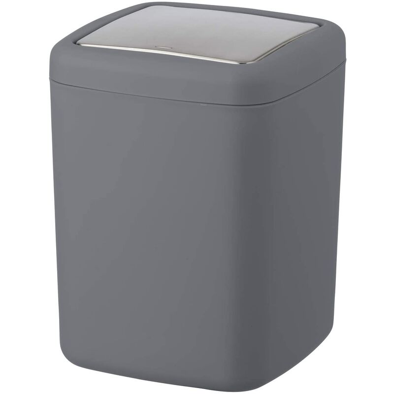 

Cubo con tapa abatible 3 litros, en color antracita 15 x 20 x 15 - Wenko