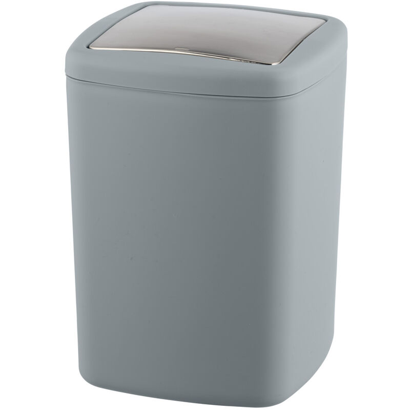 

Cubo de basura con tapa basculante papelera baño cocina Brasil gris - Wenko