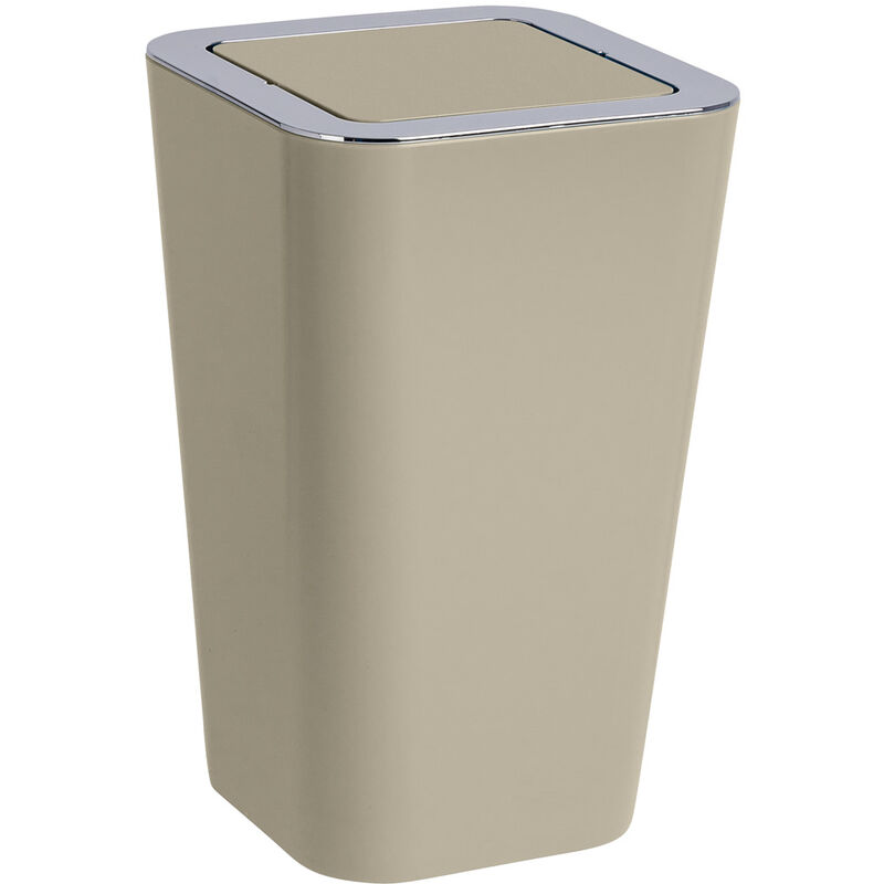 

Cubo de basura con tapa oscilante papelera baño cocina Candy taupe 6 L - Wenko